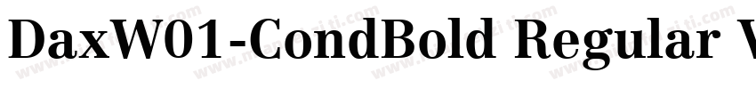 DaxW01-CondBold Regular Version 75字体转换
